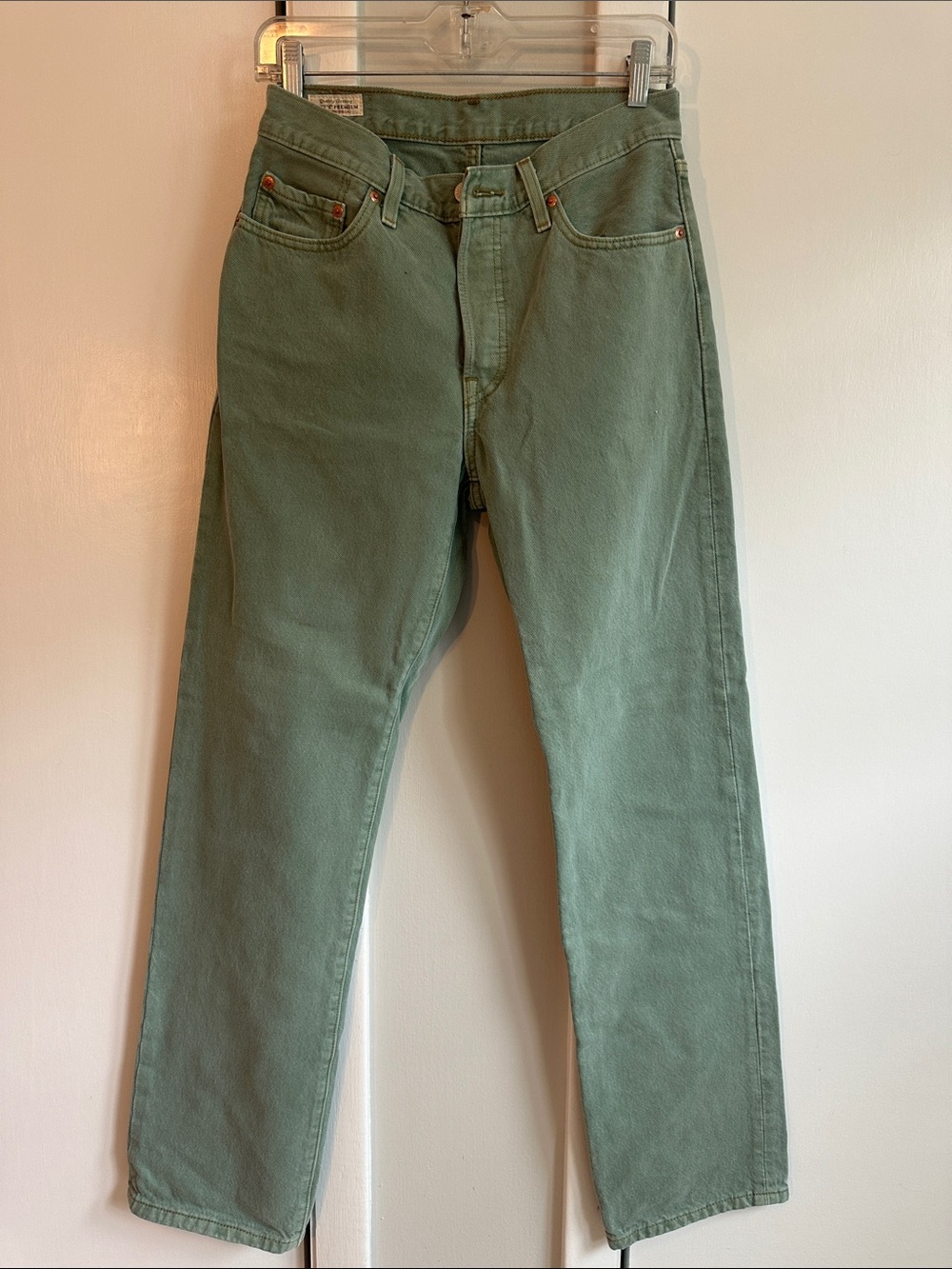 Classic High-Rise Women’s Jeans in Sage Green